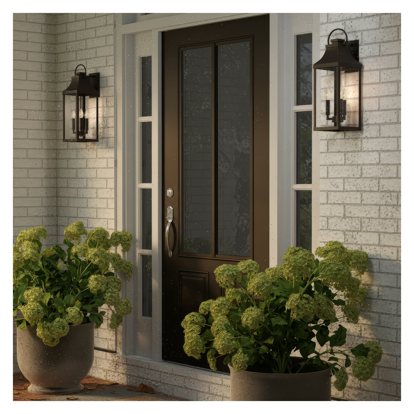 Caden 3 Light Outdoor Wall Light, Oiled Bronze