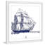 «Blue Ship», reproduction d'art encadrée-17689711