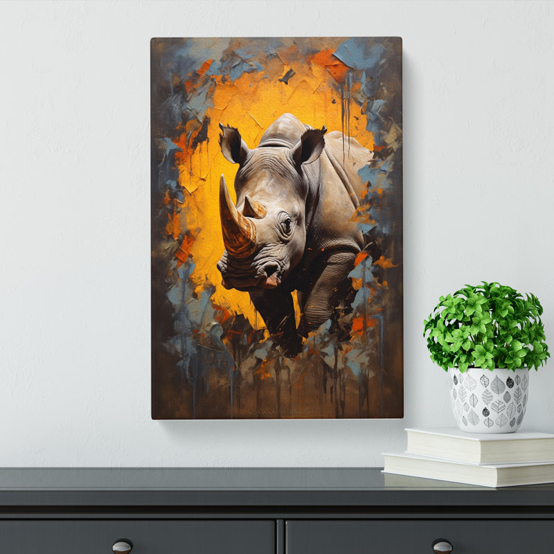 Rhino Contemporary - Wrapped Canvas