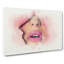Pink Lips Breaking Through In Abstract - Wrapped Canvas-55339942