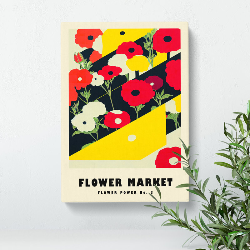 Flower Market Exhibition Power No.4 - Wrapped Canvas, 50cm H x 35cm W x 3cm D