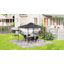 Pavillon de jardin à toit souple 10 'x 10' avec toit à 2 niveaux, gris foncé-124558312