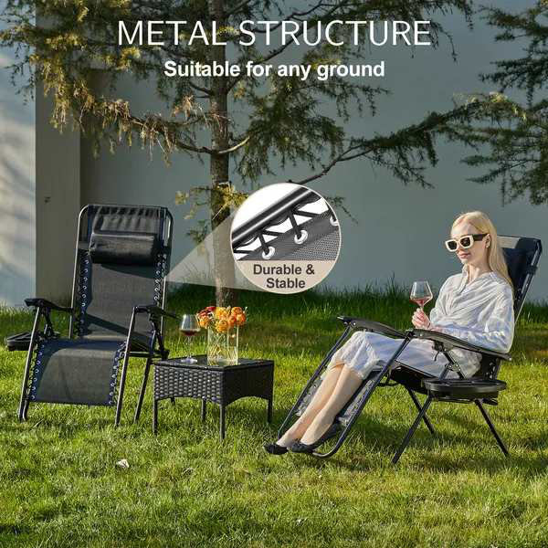 Ensemble de 2 chaises longues Zero Cravity