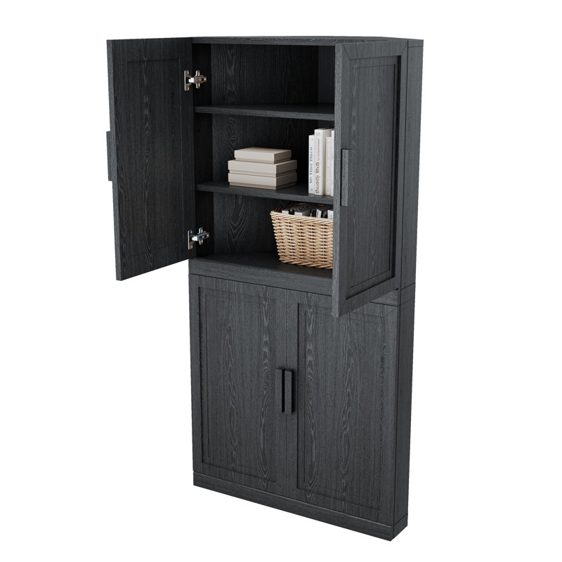 Armoire de coin de cuisine Reno, Noir