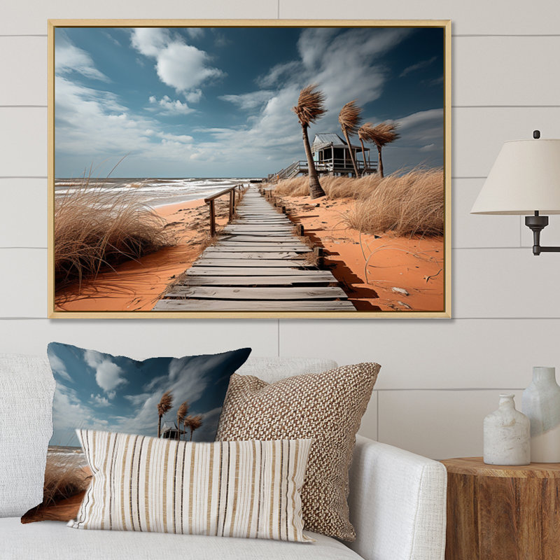 Florida Boardwalk, reproduction de photo, 34" H x 44" W, Cadre naturel flottant