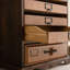 Organiseur de bureau vintage en bois massif à 4 tiroirs, 35,5 cm de large