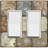 Flower Damask Faded Block Print 2-Gang Rocker Wall Plate