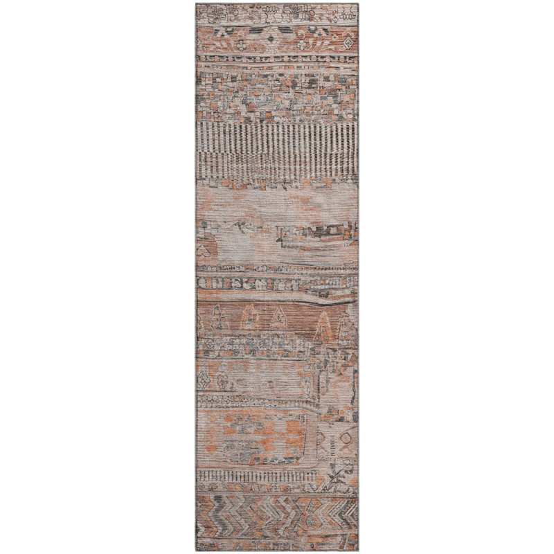 Premium Machine Washable Bitteridge AMF1835 Stripes Rug, Runner 2'3" x 7'6"