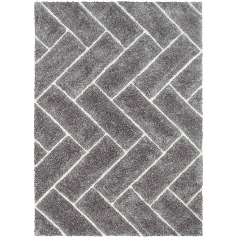 Geometric Indoor Rug, Rectangle 5' x 7'