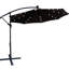 Parasol de patio à énergie solaire 10 pi - écoénergétique, 8 nervures pour cour de jardin avec auvent à lumière protégée, piscine
