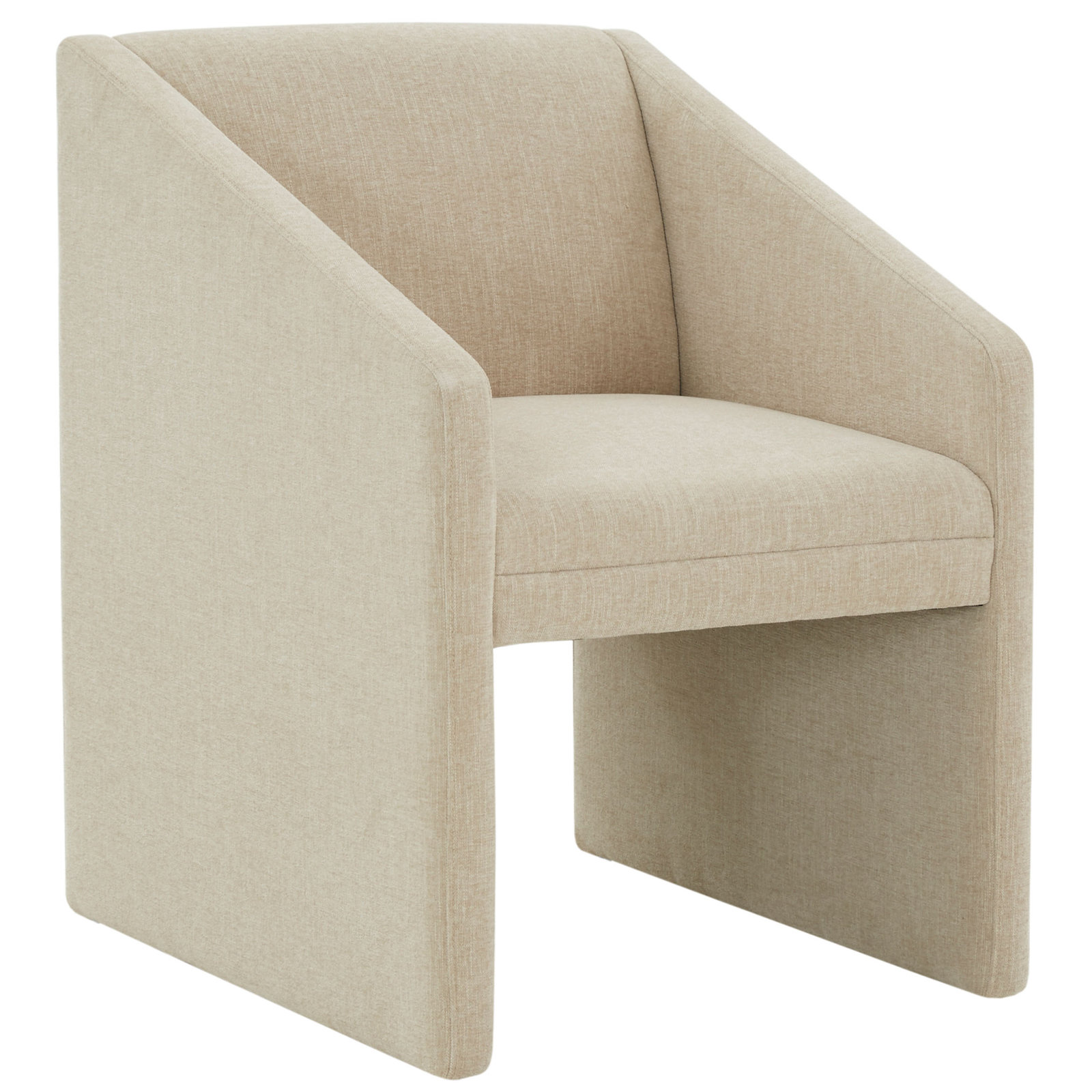 Dimeo Upholstered Armchair, Beige Linen