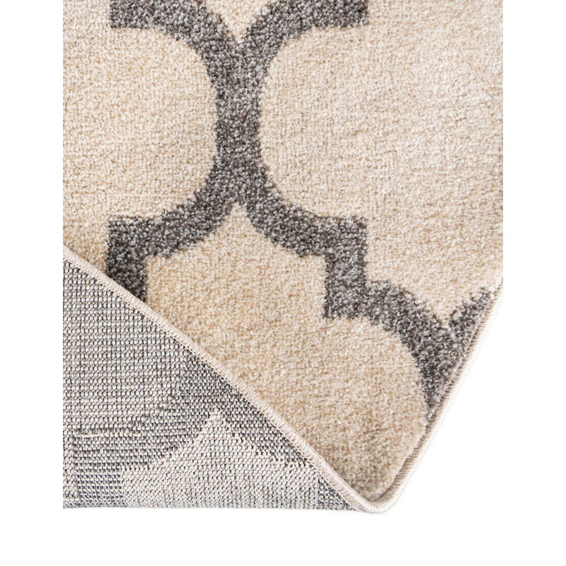 Molly Geometric Beige/Gray Area Rug, Hearth 2'7 x 4'1"
