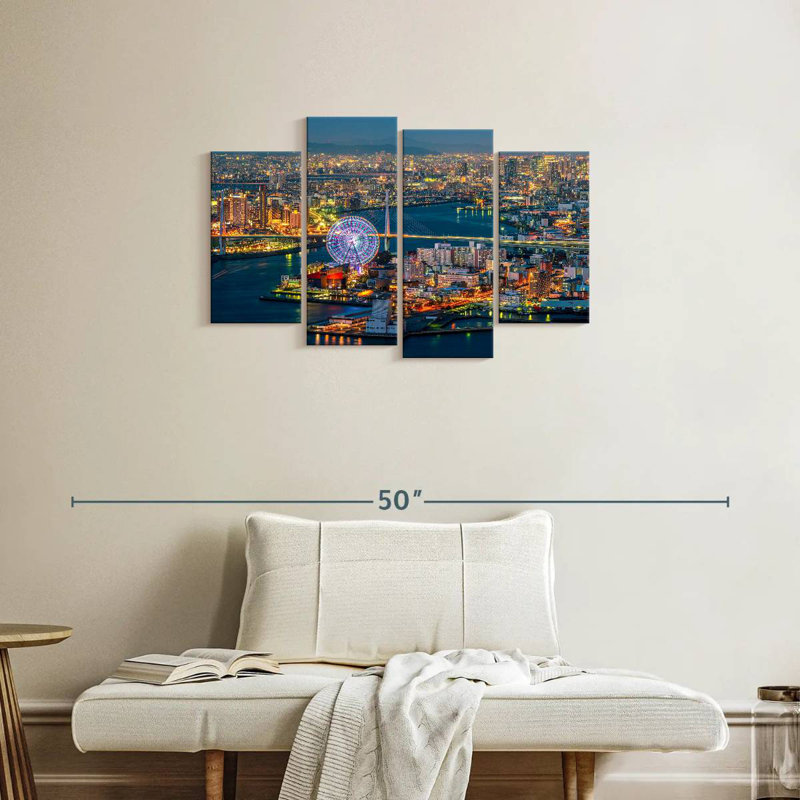 Sireci Osaka Cityscape, 22" H x 36" W