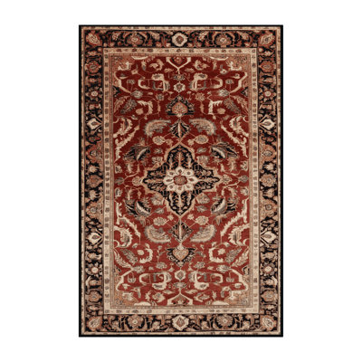 Machine Washable Persian Brown Area Rug