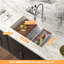 33"L x 19"W Undermount Ceramic Kitchen Sink Workstation Rectangular Single Bowl Kitchen Sink