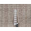 Tapis oriental rond 8 pi x 8 pi brun clair, effet sel et poivre avec rayures, tissé à la main, laine naturelle non teintée