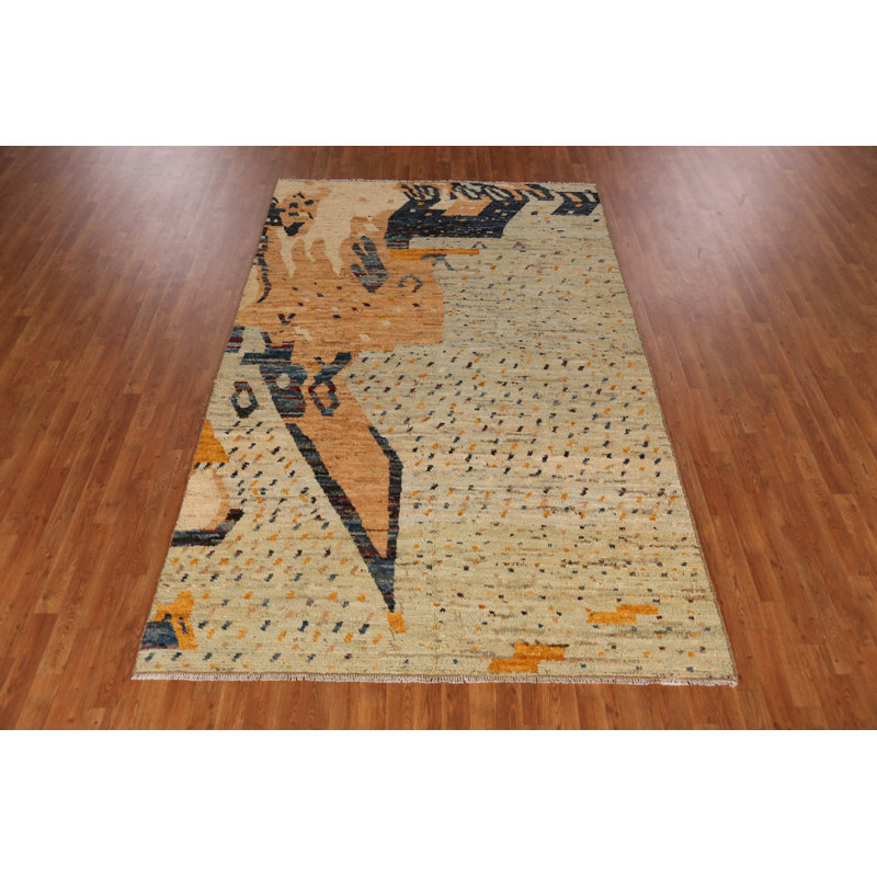 Handmade Moroccan Oriental Area Rug 6x10