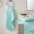TOWN & COUNTRY BASICS 4-Piece Waffle Woven Terry Stripe Hand Towel Set, 20x30-Inch, 100% Cotton, Quick Dry-114072897