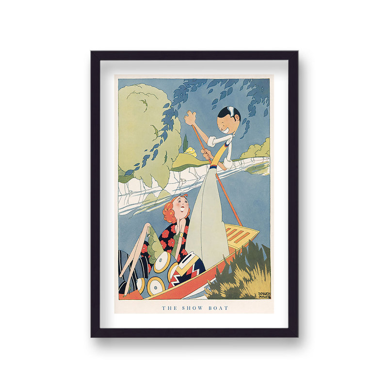 Vintage Publication The Show Boat by Vouvart - Single Picture Frame Print