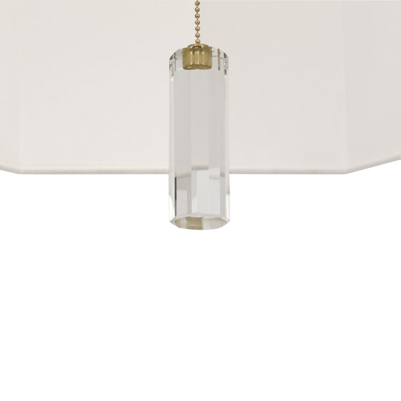 Kate 6 - Light Drum Chandelier, Modern Brass, White