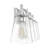 31 in. 4-Light Chrome Modern Vanity with Clear Glass Shades