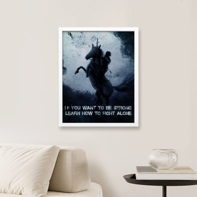 «Black Forest Fog Horses Darkness Cavalry Fighting Knight» sur papier