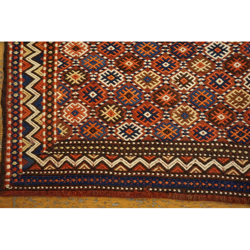 Antique Caucasian Tribal Verneh Flat Weave Kilim Rug