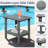 HDPE Double-Tier Rectangular Patio Table All Weather Outdoor Adirondack Side Table-963064100
