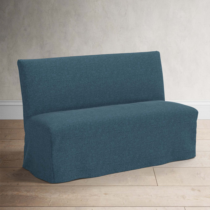 Ivanka Upholstered Bench, Zuma Navy Textured Linen