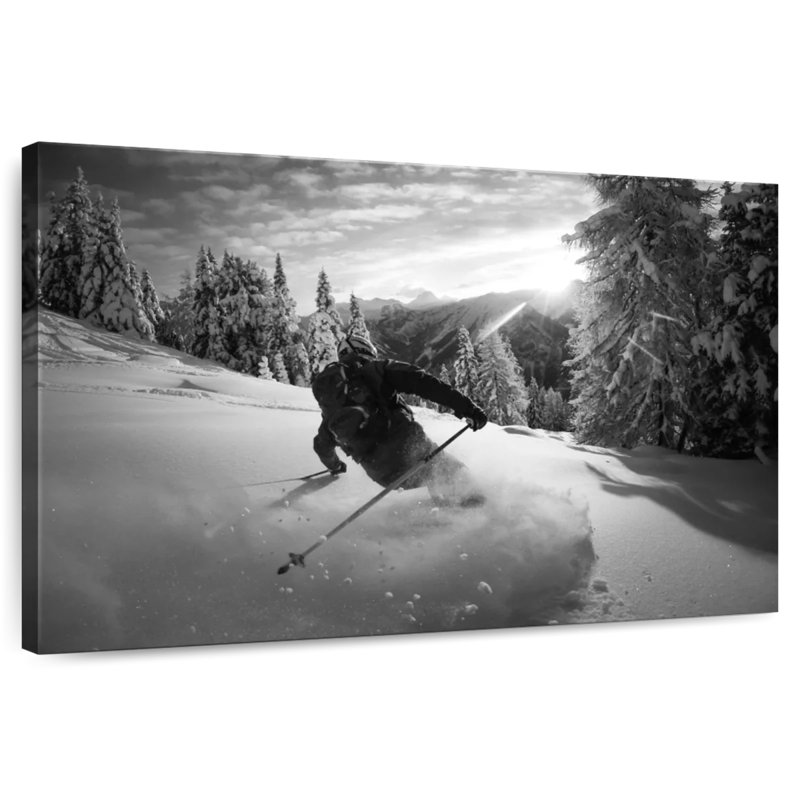 Sireci Snow Skiing, 8" H x 12" W