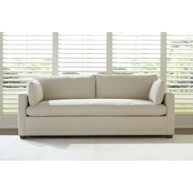 Sylvie Bench Seat Sofa, Moss, Latte