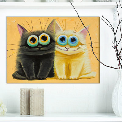 « 2 chatons », reproduction d’impression sur toile tendue