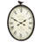Scriber Oval Metal Wall Clock with Bird