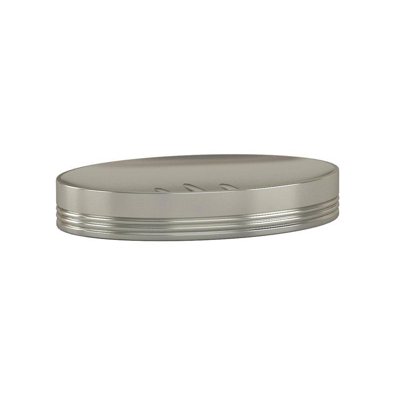 Porte-savon Oneita pour comptoir de salle de bain, douche et cuisine | Finition étain, Étain mat