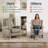 Chloris Extra Wide Wingback Accent Chair, Mid-Century Modern Linen Upholstered Armchair with Nailhead Rivet Trim, Solid Turned Wood Legs, Farmhouse Reading Chair for Living Room Bedroom-800648056