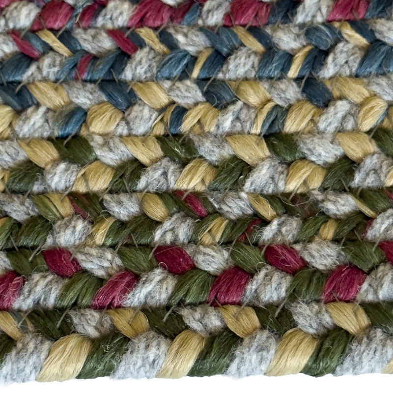 Tapis d'intérieur réversible et multicolore en nylon tressé, polyester et laine Walnut Cove