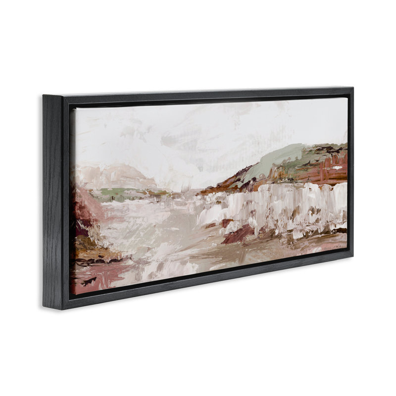 Cadre flottant Rustic Pastel Tides, design par Luna Mavis, H 11 po x l 25 po, Cadre flottant noir de jais