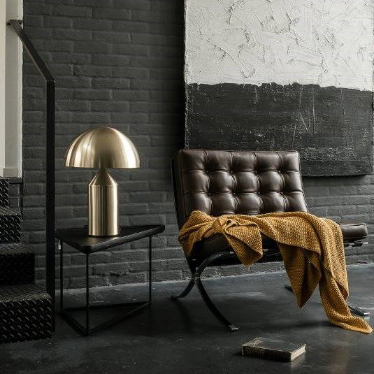 Atollo Table Lamp, Gold, 19.7" H x 15" W x 15" D