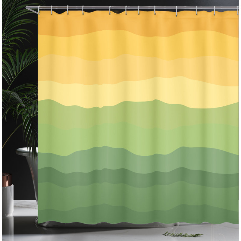 Shower Curtain with Hooks Included, 84"H x 69"W