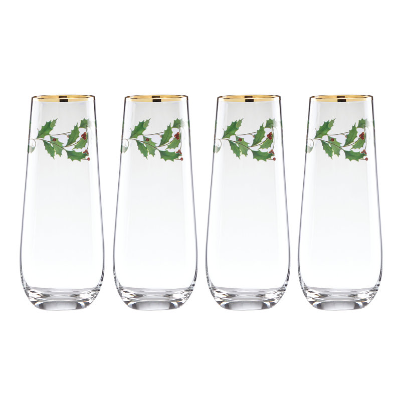 Holiday 4-Piece Glassware Set