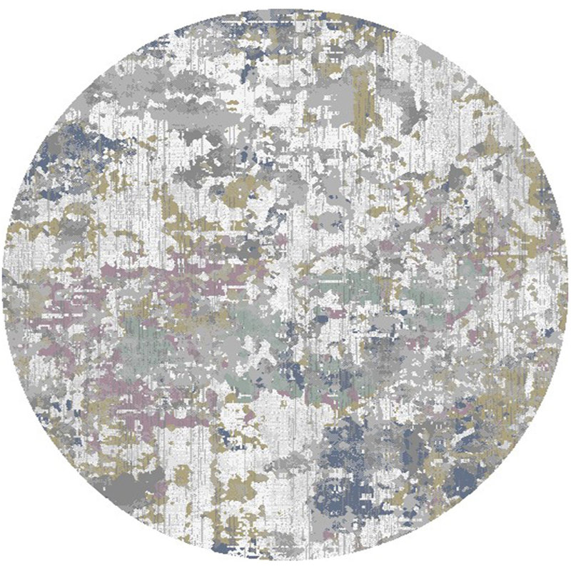Performance Abstract Indoor Rug, Round 5'3"