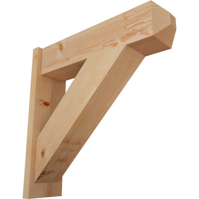 Artisan traditionnel en bois rustique, Sapin Douglas de 7 1/2 po (lisse), P 28 po x H 28 po