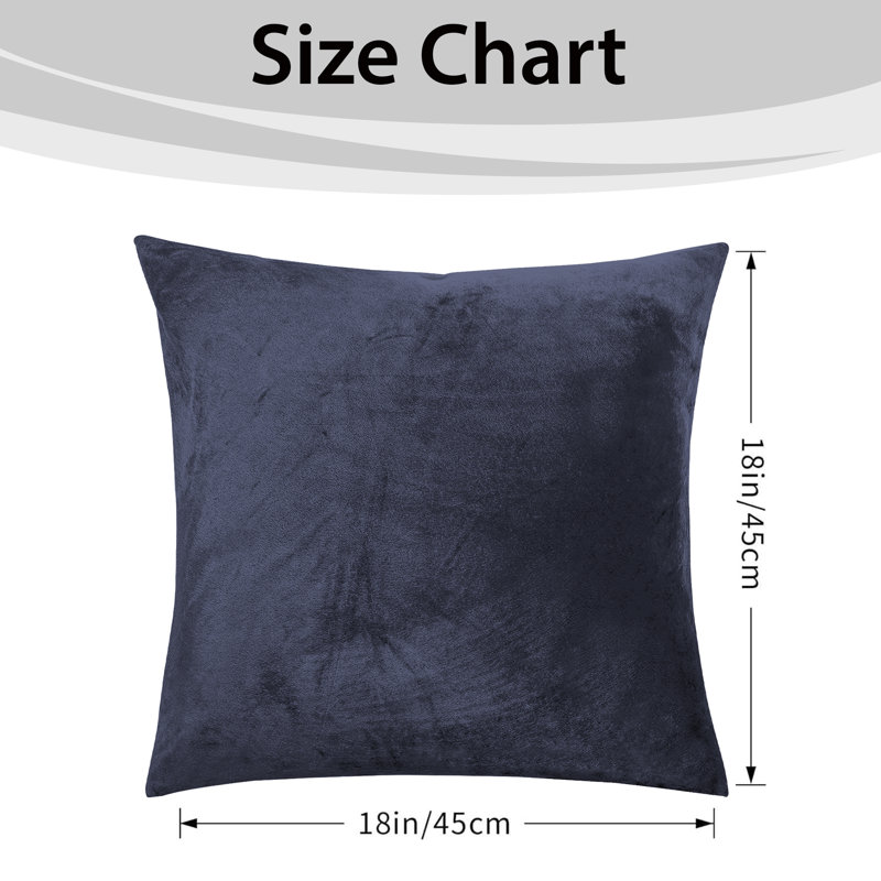 Aspire Homeware Square Plain Velvet Scatter Cushion Cover, Charcoal, Pack of 4
