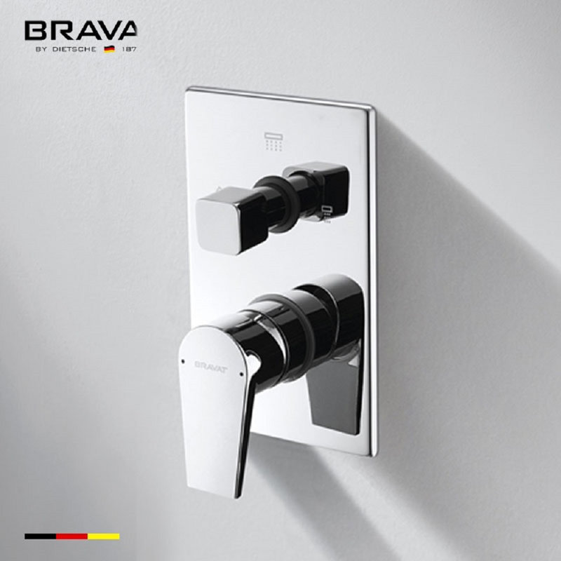 Bravat Stylish Chrome Stainless Steel Water Shower Modern Design and Durable Performance for Any Bathroom