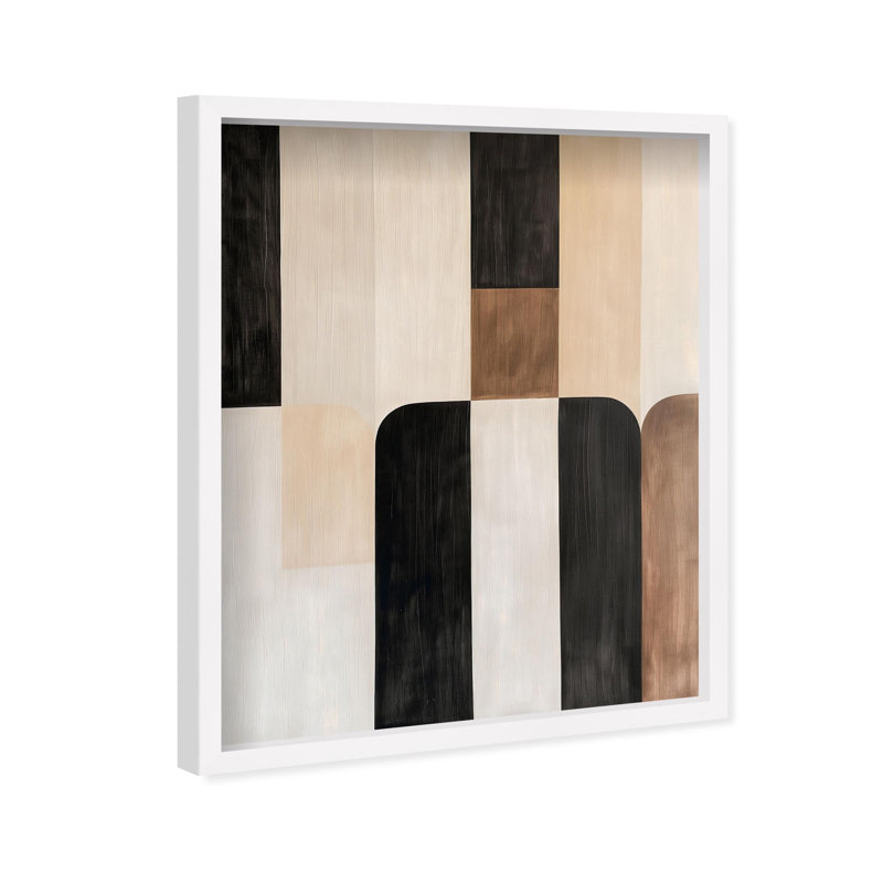 Oliver Gal Veiled Spaces II Abstract - Luxury Shadowbox Framed Wall Art, 46.5'' H x 37.5'' W, White
