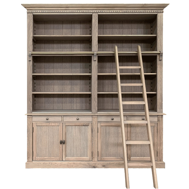 Crispa 239.98cm H x 508cm W Solid Wood Library Bookcase