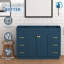 Meuble-lavabo rustique bleu 48 po