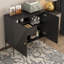 Armoire à café noire 37 po - Rangement multifonctionnel avec support à vin