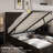 FULL SIZE WINGBACK PLATFORM LIFT UP STORAGE BED IN GREY VELVET-5935858-5935856