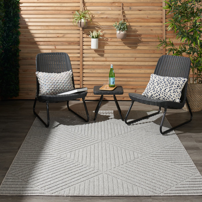 Mercury Row® Mira Gray Indoor/Outdoor Rug & Reviews | Wayfair